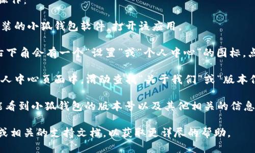 要查看小狐钱包的版本信息，可以按照以下步骤操作：

1. **打开小狐钱包应用**：找到并点击手机中安装的小狐钱包软件，打开该应用。

2. **进入设置**：在主界面上，通常在右上角或右下角会有一个“设置”或“个人中心”的图标，点击进入。

3. **查找关于我们或者版本信息**：在设置或个人中心页面中，滑动查找“关于我们”或“版本信息”的选项。不同版本的应用可能设置略有不同。

4. **查看版本号**：点击“关于我们”后，您应该能看到小狐钱包的版本号以及其他相关的信息。

如果在这个过程中遇到问题，可以检查官方网站或相关的支持文档，以获取更详尽的帮助。